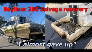 Saving the Bayliner 288  Episode 1 Rescue and recovery [upl. by Novelc]