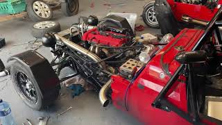 Fullyforged Westfield Turbo Holset HE221W turbo with tubular manifold first start [upl. by Esdras569]