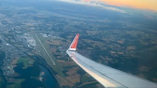 BEAUTIFUL Swiss sunset climb above Basel  Norwegian 737 [upl. by Layla]