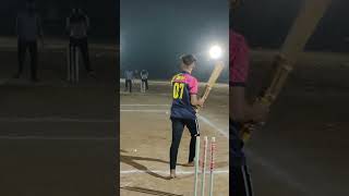 JONY Satr Op vala Six6⃣Marte huve🏏Night plastic ball cricket tournament🏏cricketcricketlover short [upl. by Nyleuqcaj]