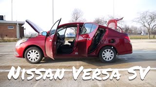 2019 Nissan Versa SV  review walk around and test drive  100 rental cars [upl. by Etnasa]