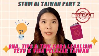 QnA STUDI DI TAIWAN TIPS amp TRIK LOLOS BEASISWA MOE PROSES UNTUK LEGALISIR TETO amp BUAT VISA PELAJAR [upl. by Rorry]