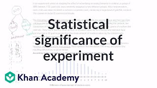 Statistical significance of experiment  Probability and Statistics  Khan Academy [upl. by Anailuy]