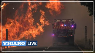 Les images impressionnantes des pompiers australiens qui conduisent au milieu d’une forêt en feu [upl. by Loma632]