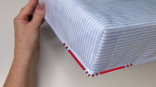 ✅👉An ingenious trick How to sew perfect corners on a sheet [upl. by Domonic]