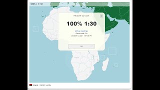 Seterra  Africa Countries pin  Speedrun  130  October 5 2021 [upl. by Oibesue253]