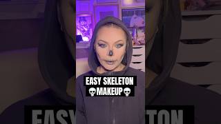 GOT A TOOTHPICK💀you can do skeleton makeup vc lenkalul easyhalloweenmakeup skullmakeup [upl. by Laris]