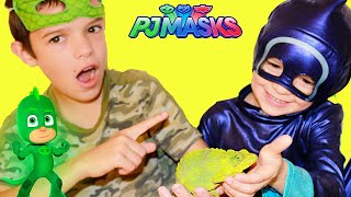 PJ Masks Night Ninja TAKES GEKKOS LIZARD Lionel amp Gekko PJ Mask Full Episodes in real life [upl. by Maye]