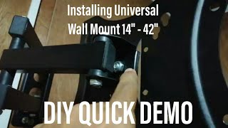 How to Install Universal Swivel TV Wall Mount Bracket 14quot  42quot from Lazada Quick Demo Review [upl. by Cod75]