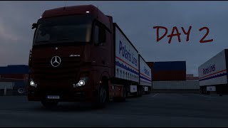 ETS2 Real Economy playthrough  Day 2 [upl. by Ahseek]