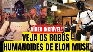 INCRÍVEL VEJA O ROBÔ HUMANOIDE DE ELON MUSK TESLA batendo papo com humano NOTÍCIA [upl. by Tatia]