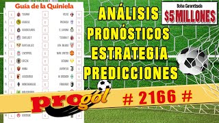 ✅ PROGOL 2166 ✅ PRONOSTICOS y Guía de La Quiniela de Esta Semana 🚀 [upl. by Lorou]