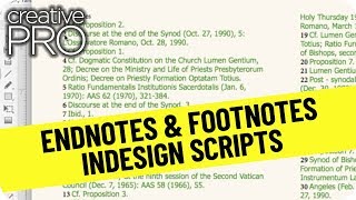 Endnotes to Footnotes InDesign Script ft Erica Gamet  Three Minutes Max [upl. by Ilyak114]