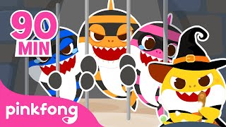 Thief Shark Family Hideandseek  More  Halloween Cartoon Special  Pinkfong Baby Shark Official [upl. by Adlog]