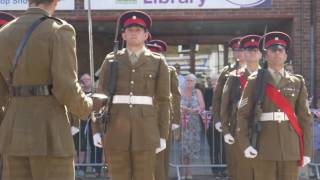 Royal Anglian Regiments Freedom of Entry March in Hoddesdon [upl. by Bruyn]