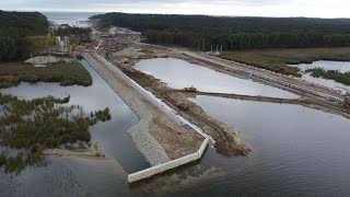 Przekop Mierzei Wiślanej  Relacja z drona 4K [upl. by Flower]