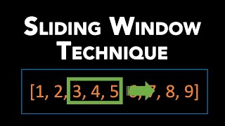 Sliding Window Technique  4 Questions  Algorithms [upl. by Hartwell328]