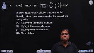 In above reaction amyl alcohol is recommended Dimethyl ether is not recommended for general us [upl. by Rotow]