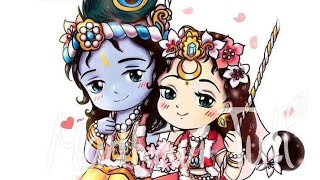 Achutam keshavam Krishna damodaram🙏  trending Rasha Krishna song🥰 [upl. by Cia]