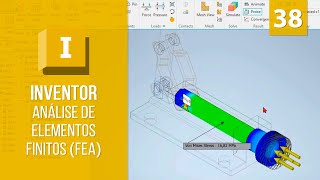 Análise Estática da Montagem do Avanço Manual  Inventor Análise de Elementos Finitos FEA [upl. by Melly643]