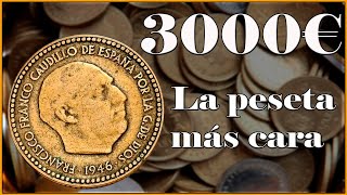 🇪🇸 3000€ vale UNA PESETA de Franco LA MÁS CARA y TU PODRÍAS TENER UNA 💰La PESETA MÁS VALIOSA [upl. by Rissa]