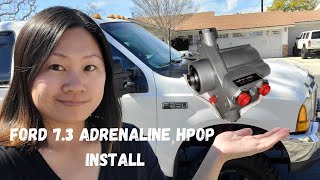 Ford 73  Diesel Site Adrenaline HPOP Install  High Pressure Oil Pump Replacement [upl. by Cordelie]