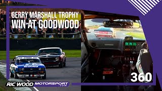 Jake Hills brilliant battle with the V8 Mustang at Goodwoods 78th Members Meeting  360° Footage [upl. by Dorella]