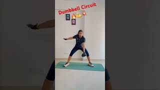 Full body Dumbbell Circuit 🔥💥💪🏋️‍♀️fatloss fitness trending viral shorts fitmom fit abs [upl. by Joette]