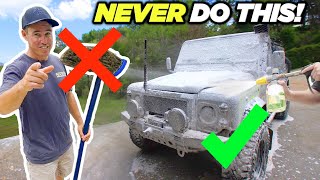 5 HUGE MISTAKES people make when WASHING THEIR 4WDS 4WDetail experts show how to do it properly [upl. by Egiarc]