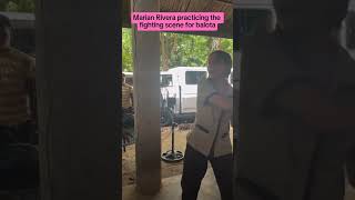 Marian Rivera practicing the fighting scene for balota marianrivera shorts balota [upl. by Swords]