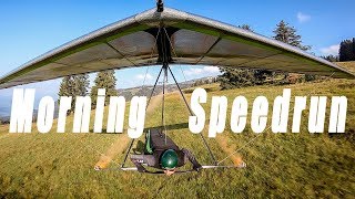 Raw and Uncut Top to Bottom Morning Speedrun Hanggliding [upl. by Kcaz]