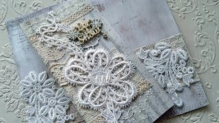 Making a Vintage Style Christmas Journal Part 1  ft Lavish Laces [upl. by Nomihs]