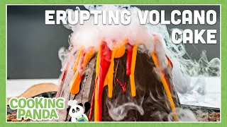 Erupting Volcano Cake Dry Ice Food  Cooking Panda shorts [upl. by Niwred]