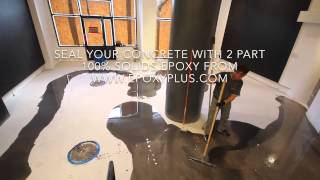 2 Part Epoxy Coating Installation On A Concrete Floor [upl. by Atsyrk533]