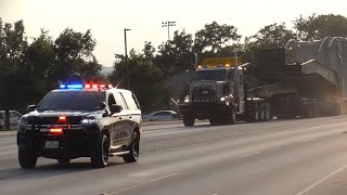 Boerne Police Department Massive Oversized Load Police Escort [upl. by Atenik]