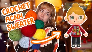 Crocheting Myself an Animal Crossing Sweater for my Birthday [upl. by Morgun]