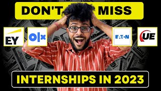 6 Amazing Internship Opportunities of 2023 👩‍💻🔥  APPLY NOW ✅ [upl. by Alleon]