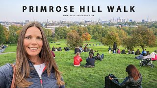 PRIMROSE HILL WALK IN LONDON  Regents Park Road  High Street  Views  Canal  Film Locations [upl. by Htenay]