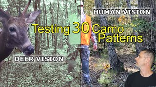 Simulated Deer Vision  Testing 30 Hunting Camo Patterns LARGEST COMPARISON [upl. by Emanuela]