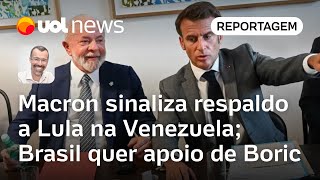 Macron sinaliza respaldo a Lula na Venezuela Brasil quer apoio de Boric  Jamil Chade [upl. by Hugues]