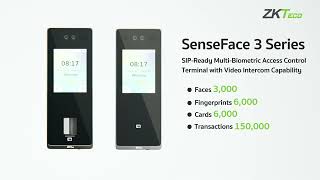 SenseFace 3 Series  SIPReady MultiBiometric Access Control Terminal  ZKTeco Pakistan [upl. by Eicram965]