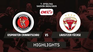 DEL2 Eispiraten Crimmitschau vs Lausitzer Füchse  Highlights  7Spieltag  SDTV Eishockey [upl. by Notlef]