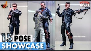 Hot Toys Terminator 2 DX10  DX13 Poses  Posing with Peter [upl. by Nauqaj771]