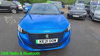 KE21OOW Peugeot E208 GT 50kWh with 134 bhp Euro 6 Electric Motor in Vertigo Blue on 12K  FSH [upl. by Attenhoj769]