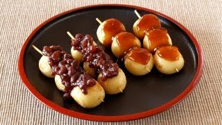 How to Make Dango Japanese Sweet Dumplings Mitarashi and Anko Red Bean Paste Recipe  OCHIKERON [upl. by Nit]