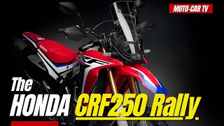 The Honda CRF250 Rally  MOTOCAR TV [upl. by Elletnuahc]