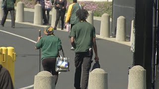 Oakland As Coliseum concession workers say they wont get severance after last game [upl. by Attelrahs]