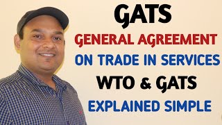 GENERAL AGREEMENT ON TRADE SERVICES  WTO ANF GATS  WTO AND SERVICES TRADE GATT AND GATS [upl. by Netsyrc]