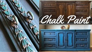 DIY Dresser Makeover w Annie Sloan Chalk Paint Aubusson Blue [upl. by Claudianus]