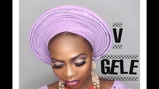 HOW TO TIE THE V SHAPED GELE PERFECT FOR BRIDES DUMEBI LEA [upl. by Yahsel283]